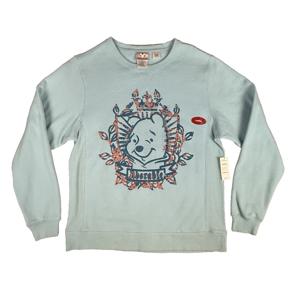 Vtg Disney Store Sweatshirt Womens M Winnie The Pooh‎ Sweater Graphic Print NEW